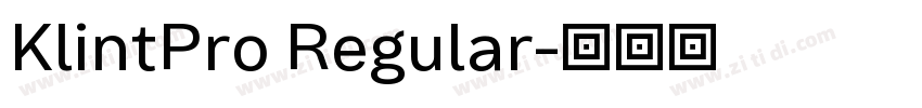 KlintPro Regular字体转换